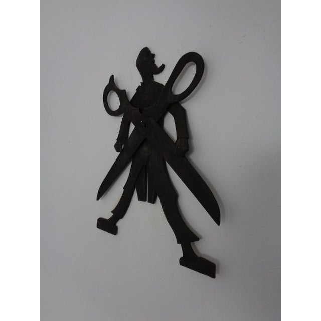 Handmade Wrought Iron Sign of Tailors Guild, Germany, 1900 For Sale - Image 10 of 18