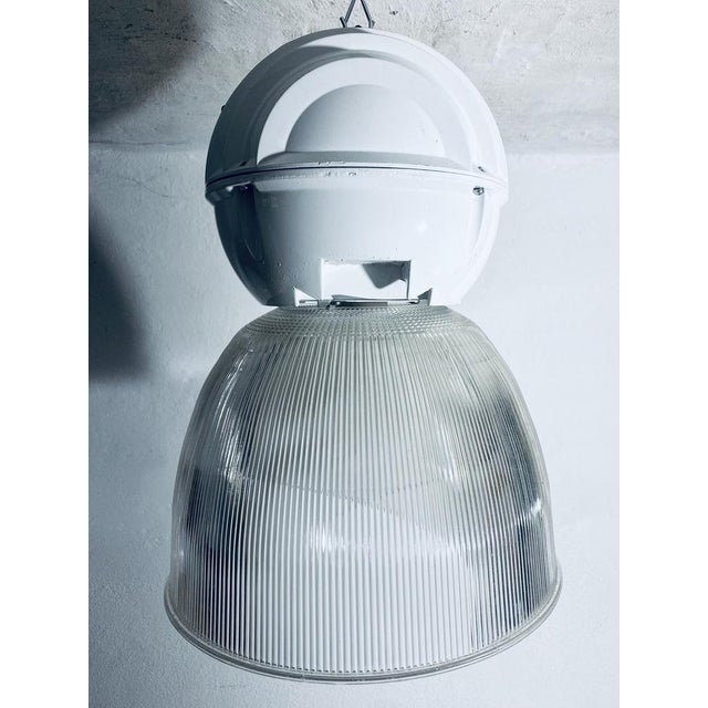 Holophane Industrial Lamp in Glass and Metal by Holophane, 1980s For Sale - Image 4 of 18