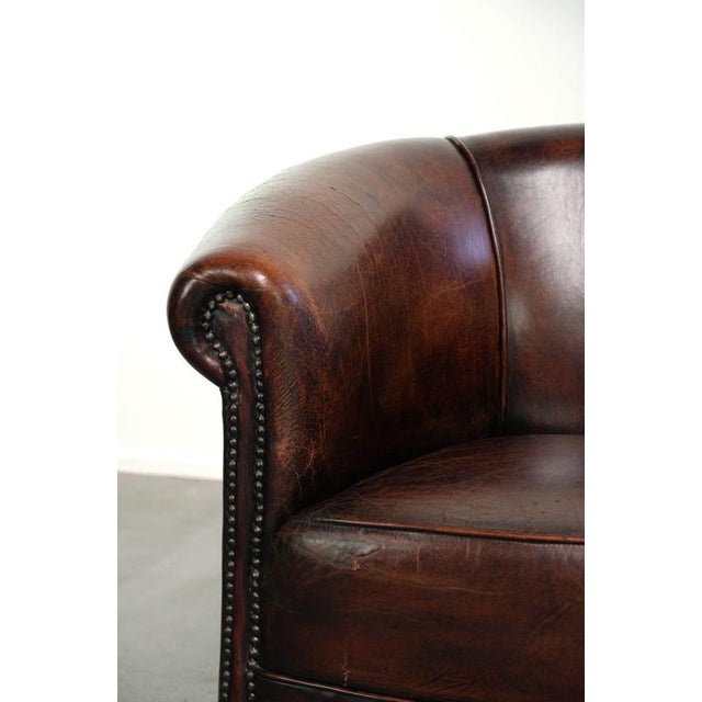 Vintage Sheepskin Club Armchair For Sale - Image 10 of 14