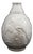 Art Deco White Glazed Earthenware Vase with Relief Decor by Fantaisie de Charles Catteau for Boch Frères La Louvière Keramis, 1920s For Sale