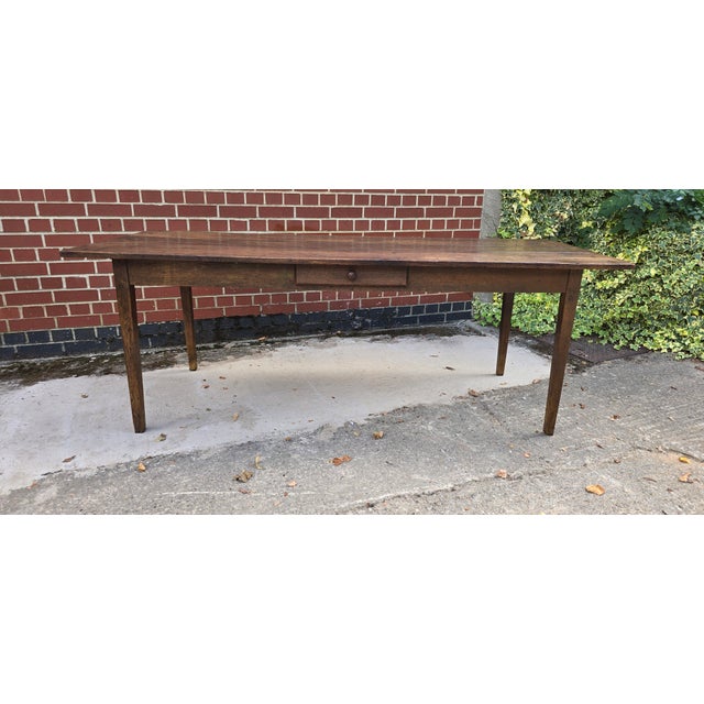 French Plank Kitchen Refectoy Farmhouse Dining Table, 1850 For Sale - Image 4 of 17