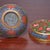 Vintage Chinese Carved Lacquer Round Trinket Box With Auspicious Symbols Relief, Chinoiserie Decor For Sale - Image 9 of 9