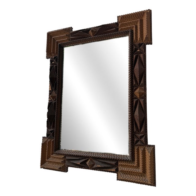 Folk Art Tramp Mirror, France, 1900s For Sale