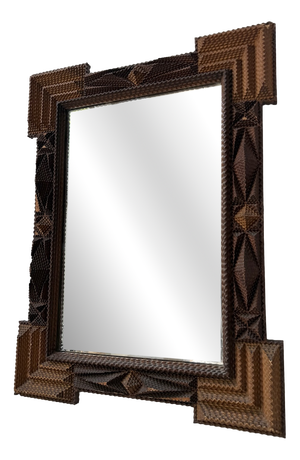 Folk Art Tramp Mirror, France, 1900s