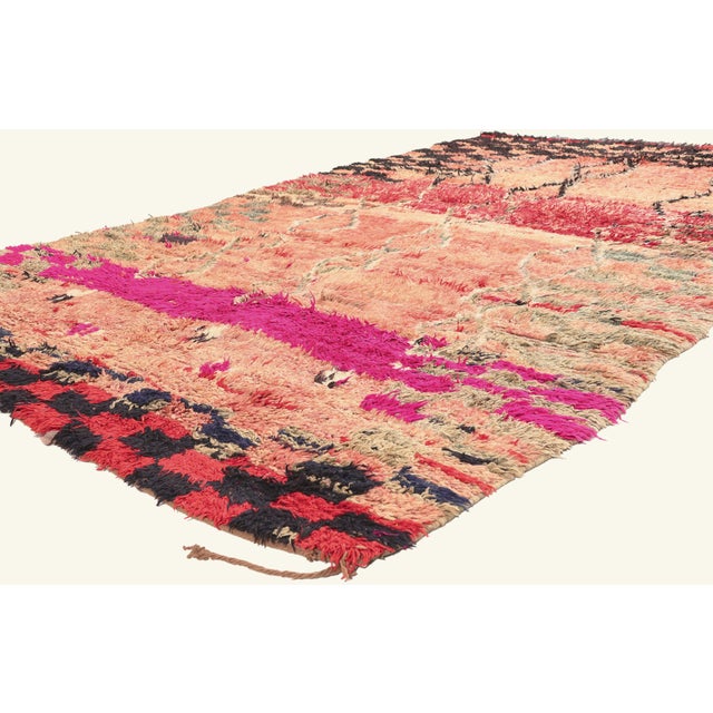 21932 Vintage Boujad Moroccan Rug, 05'08 x 09'00. The Sacred Lineage: A Vintage Boujad Moroccan Masterpiece of Eternal...