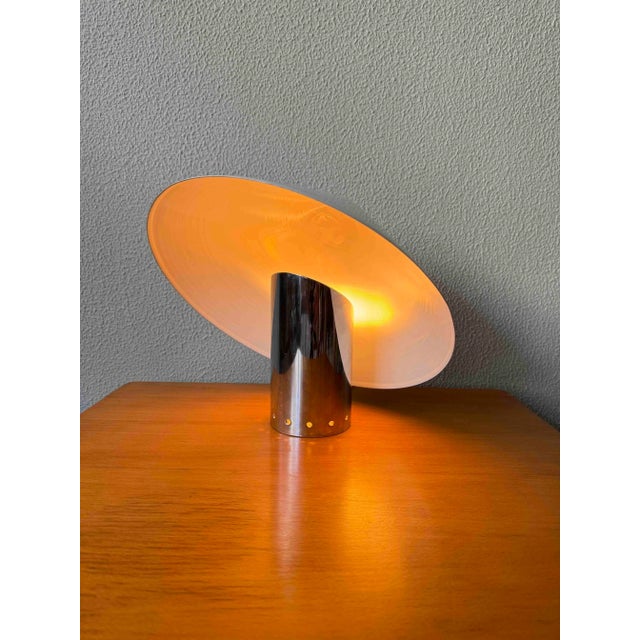 Chioccio White Aluminum & Chrome Table Lamp by Sergio Mazza for Quattrifolio, Italy, 1970s For Sale - Image 4 of 18