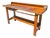 Mid-20th Century Industrial Solid Wood Carpenter's Workbench Console Table For Sale