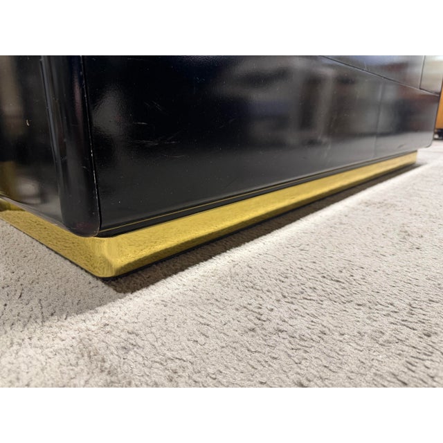Early 21st Century Lane Postmodern Black Lacquer Wood Dresser For Sale - Image 5 of 6