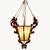 Large 6-Sided Chandelier in Frosted Glass with Wrought Iron Bird Decorations, Italy, 1940s For Sale - Image 14 of 14