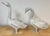 Pair 20th C. Zinc Alloy Swan Garden Sculptures Good Scale & Weathered Surface For Sale - Image 16 of 18