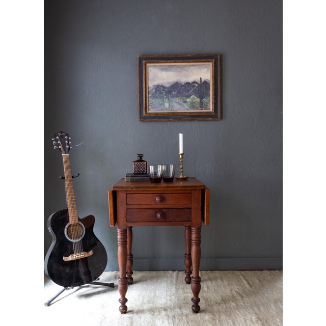 All cactus aside, this is not your average southwestern landscape painting but a stormy depiction of Arizona. The artwork...