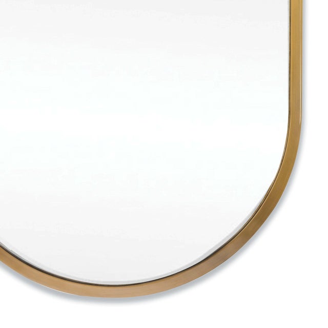 Traditional Regina Andrew Canal Mirror (Natural Brass) For Sale - Image 3 of 3