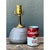 Vintage Studio Pottery and Brass Lamp For Sale - Image 12 of 12