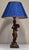 Vintage Table Lamp with Gold-Patinated Putto Base and Fabric Shade from Lamplove, 1970s For Sale - Image 6 of 9