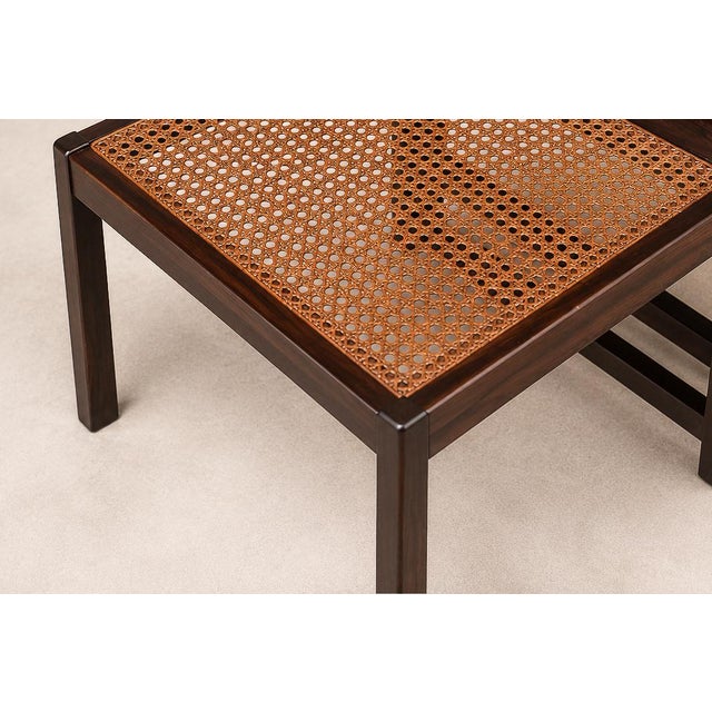 Set of Ten Brazilian Modern Dining Chairs in Rosewood and Cane by Móveis Primus, Brazil, 1960s For Sale - Image 9 of 18