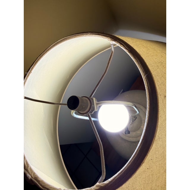 Metal Monumental 1980s Postmodern Beehive Plaster Table Lamp | Original Cone Shade For Sale - Image 7 of 12