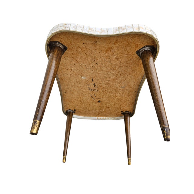 Ceramic 1950s Atomic Floating End Table Tile Top Mid Century Step Side Table Tiki For Sale - Image 7 of 13