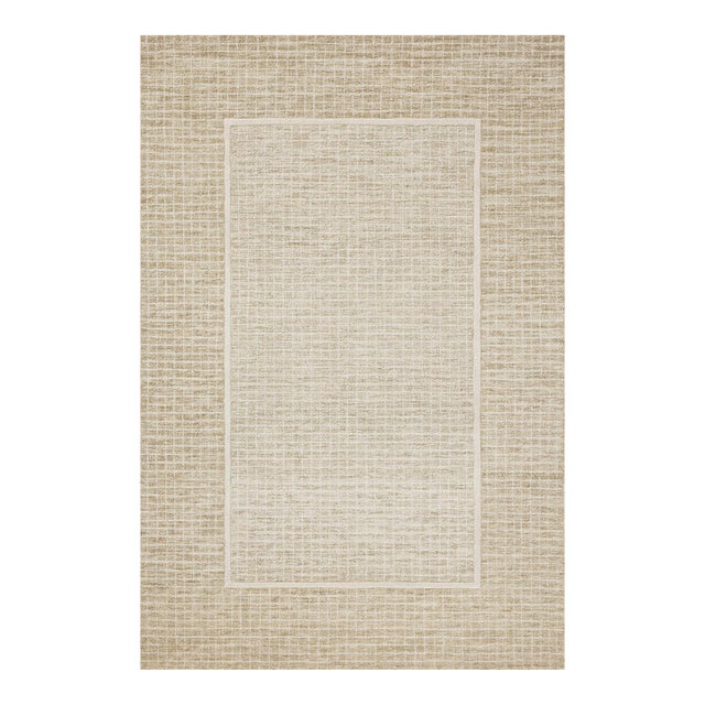 Chris Loves Julia x Loloi Briggs Wheat / Ivory 2'-0" x 5'-0" Accent Rug For Sale