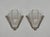 Paul Gilles A wonderful pair of 1930-1935 French art deco wall sconces. The bronze or solid brass mounts hold beautiful...