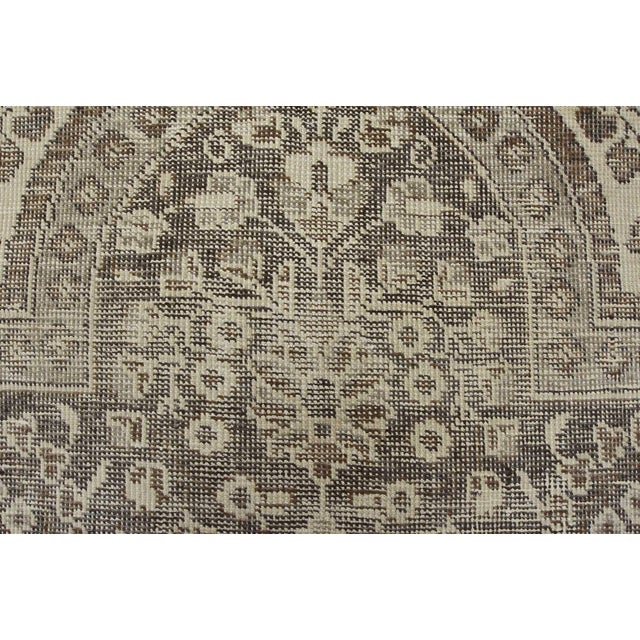 Tabriz Rug 10′ X 12’10” Ivory Wool Vintage Distressed Hand-Knotted Carpet For Sale - Image 11 of 15