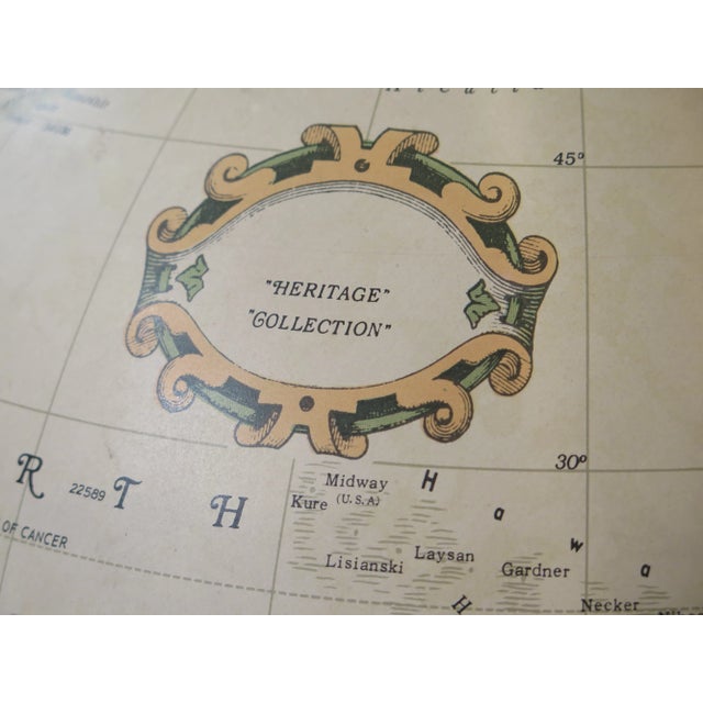 Metal Heritage Collection Lighted World Globe on Stand For Sale - Image 7 of 13