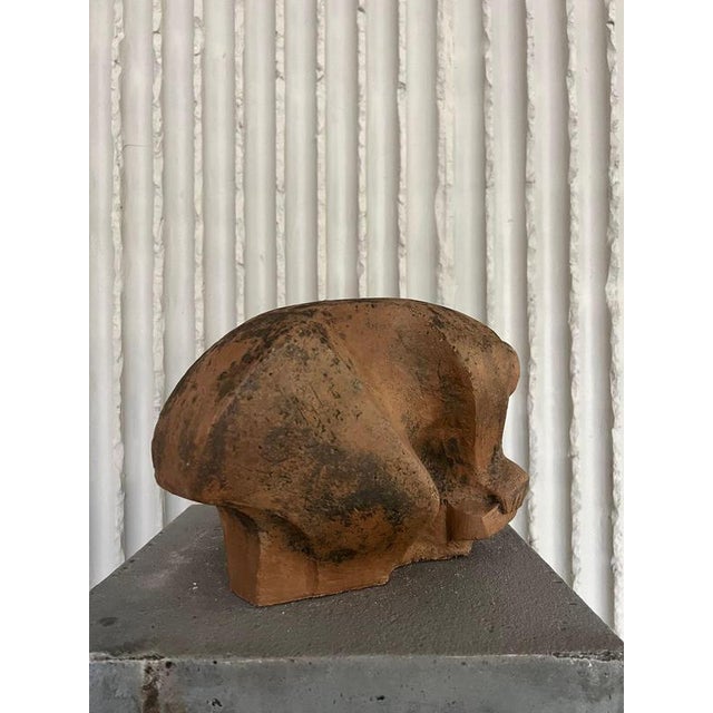 Artist unknown, signed 1969s w 37cm d 27cm h 18cm striking signed figurative sculpture dated 1969 , by an as-yet...