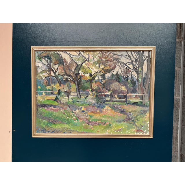 Bengt Crantz, Layered Landscape, 1950s, Oil on Panel, Framed For Sale - Image 10 of 18