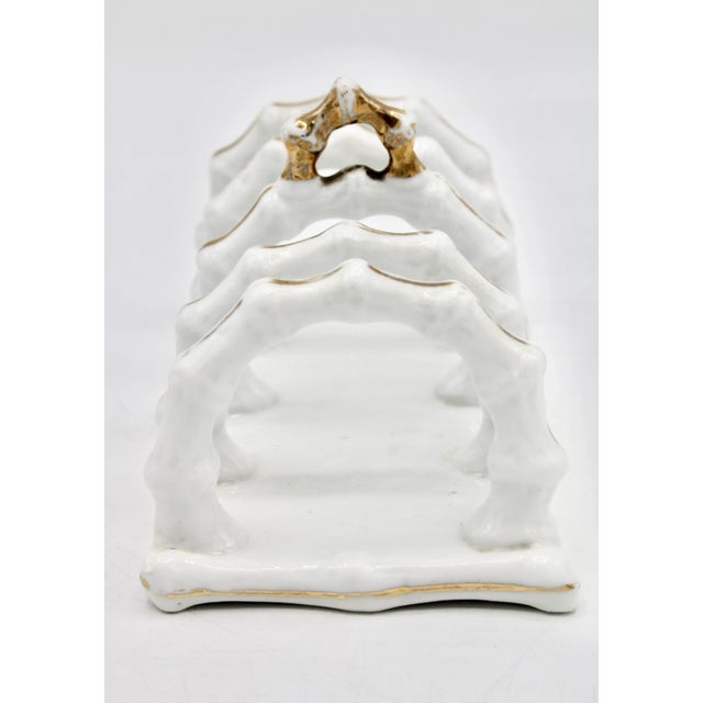 Ceramic Antique French Limoges Ceramic Toast Rack / Letter Holder For Sale - Image 7 of 12