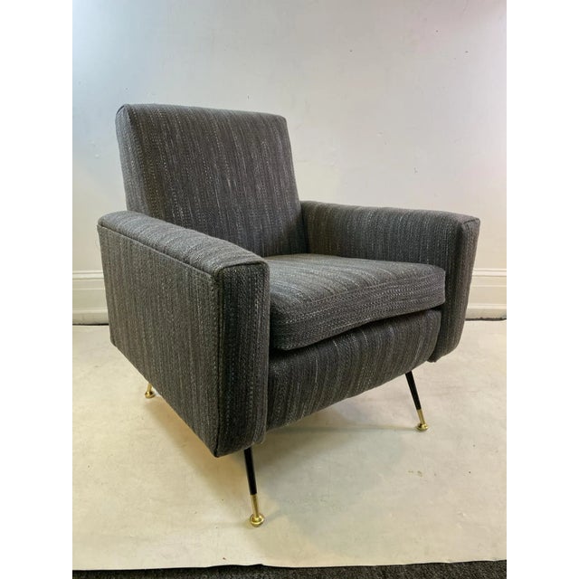 Gray 1950s Marco Zanuso Mid-Century Modern Italian Armchairs Designed - A Pair For Sale - Image 8 of 11