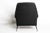 1970s Vintage Armchair in Black Leather with Brass Legs, Italy, 1970s For Sale - Image 5 of 6