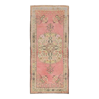Galerie Shabab Collection Mid-20th Century Turkish Oushak Throw Rug For Sale