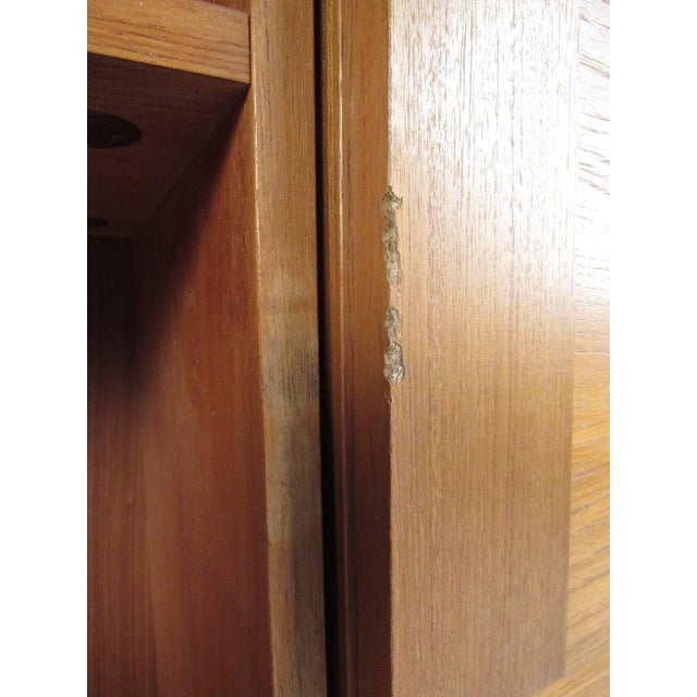 1970s Scandinavian Modern Teak Wall Unit For Sale - Image 10 of 11