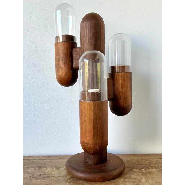 This striking sculptural table lamp is a definitive work by designer Charles Gibilterra, epitomizing the Organic Modern...