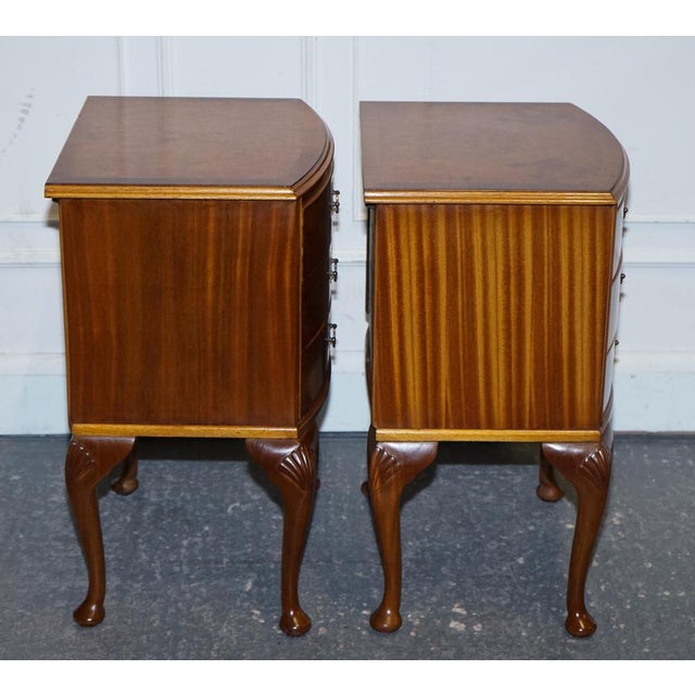 Art Deco Style Burr Walnut Nightstands, Set of 2 For Sale - Image 12 of 18