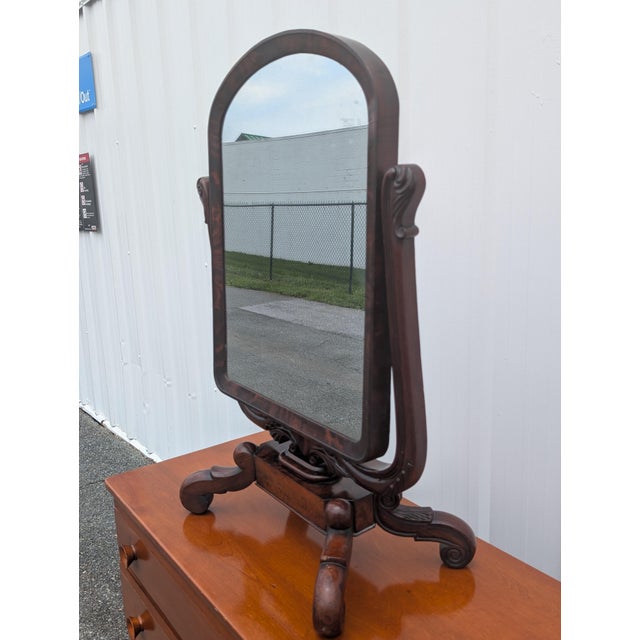 Vintage Ornate Victorian Mahogany Dressing Table Mirror For Sale - Image 9 of 11