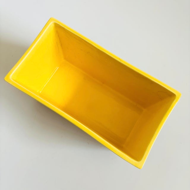 Ceramic Mid Century Yellow Ceramic Planter by Bishop Ceramics of California For Sale - Image 7 of 10
