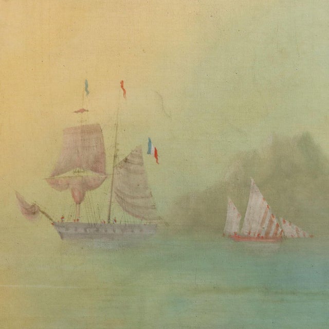 G. Ramano, View of Nisida, 1865, Oil on Canvas For Sale - Image 8 of 15