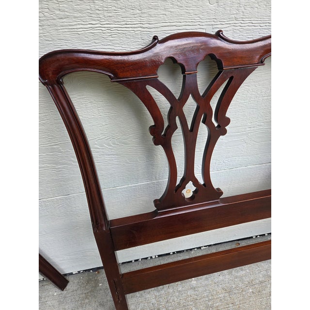 Chippendale Drexel 18th Century Classics Twin Mahogany Headboards - A Pair For Sale In Indianapolis - Image 6 of 17