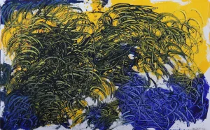 Sax Berlin Wheatfield With Crows, after Vincent. Contemporary Surrealist Oil Painting 2020