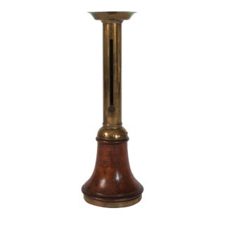 Vintage Sarreid Ltd. Cannon Barrel Brass Ejector Slide Candlestick For Sale