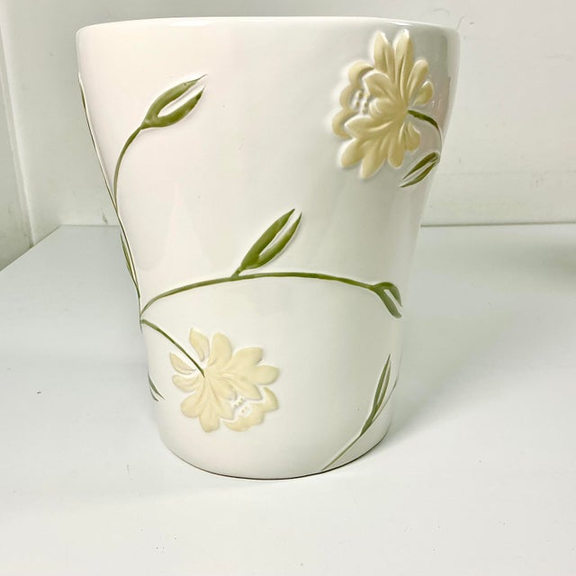 Early 21st Century 2019 Contemporary Art Nouveau Boho Chic Crosscill Penelope Ceramic Wastebasket. For Sale - Image 5 of 10