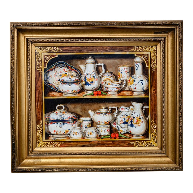 1980s Realistic Still Life Oil Painting by Torres For Sale