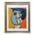 1970s Cubist Style Abstract Face Painting by Peter Keil, Framed For Sale