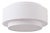 Coronado Flush Mount Lamp - Modern, White Linen Shade, Satin Nickel For Sale