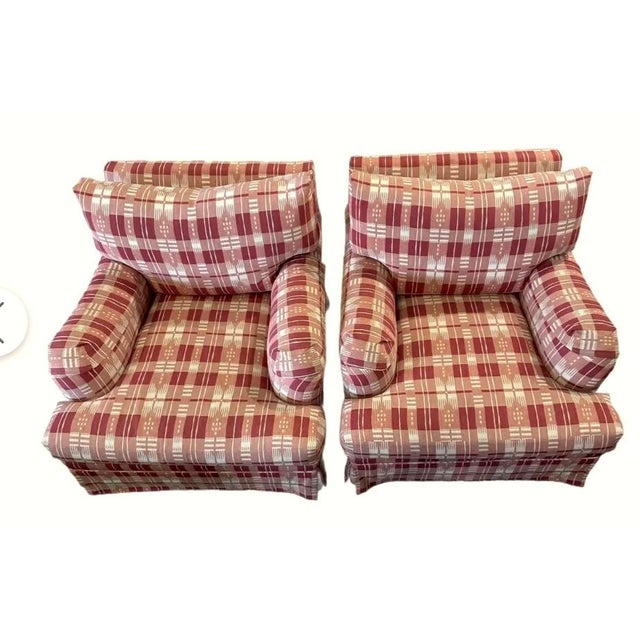These chairs are extremely comfortable and have the Baker comfort back (down) cushions. The size is generous and the depth...