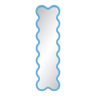 Tall Modern Custom Colour Wood Wall Mirror - Hvyli 14 by Oitoproducts For Sale