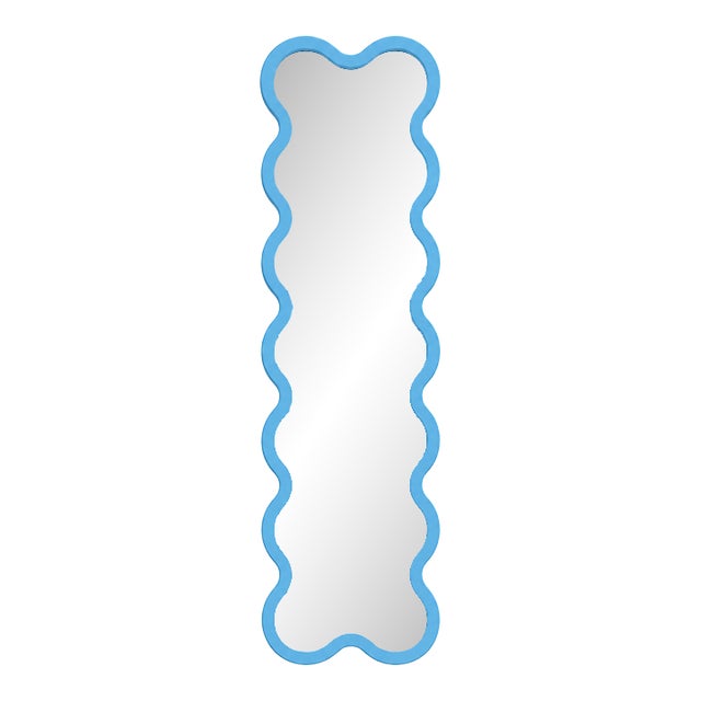 Tall Modern Custom Colour Wood Wall Mirror - Hvyli 14 by Oitoproducts For Sale