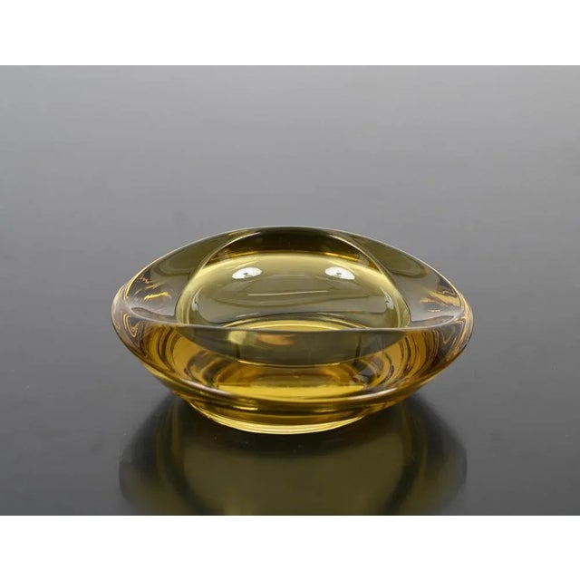 Amber Yellow Murano Sommerso Glass Bowl by Flavio Poli, 1970s For Sale - Image 3 of 13