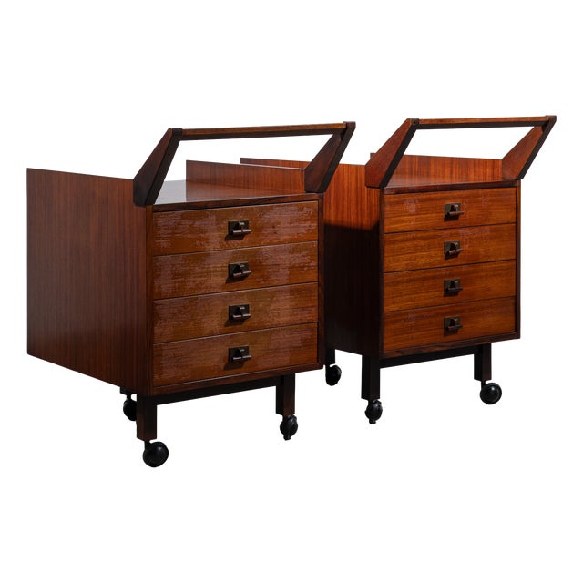CM24 Trolleys by Franco Albini and Franca Helg for Poggi, 1958, Set of 2 For Sale