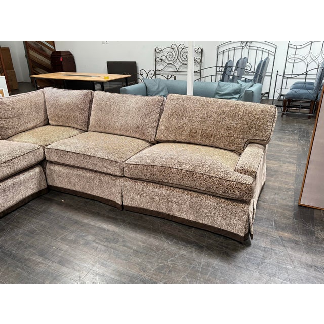 Bespoke Crushed Velvet Leopard Sectional For Sale - Image 12 of 12
